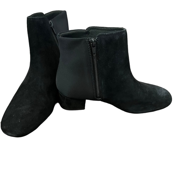 Clarks Chartli Valley Black Ankle Boots Combi Suede - Picture 1 of 11